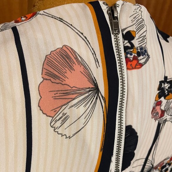 🌸Artsy Flower stripe Top Daniel Rainn for spring, navy, pink, white - Picture 5 of 6